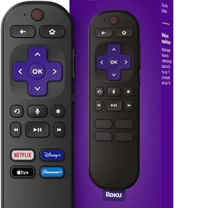 Roku Black and Purple Streaming Remote